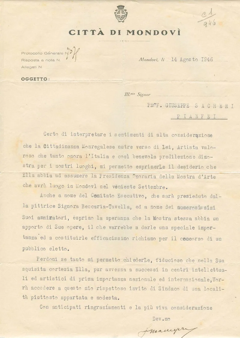 Presidenza Onoraria Mostra d’Arte città di Mondov?ì